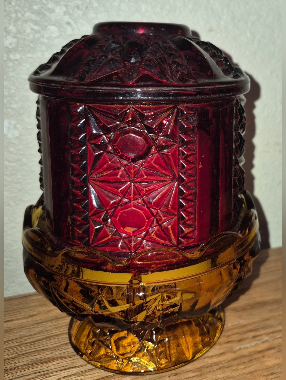 Vintage Home Interiors "Stars And Bars" Fairy Lamp With Original Box - Picture 2 of 5